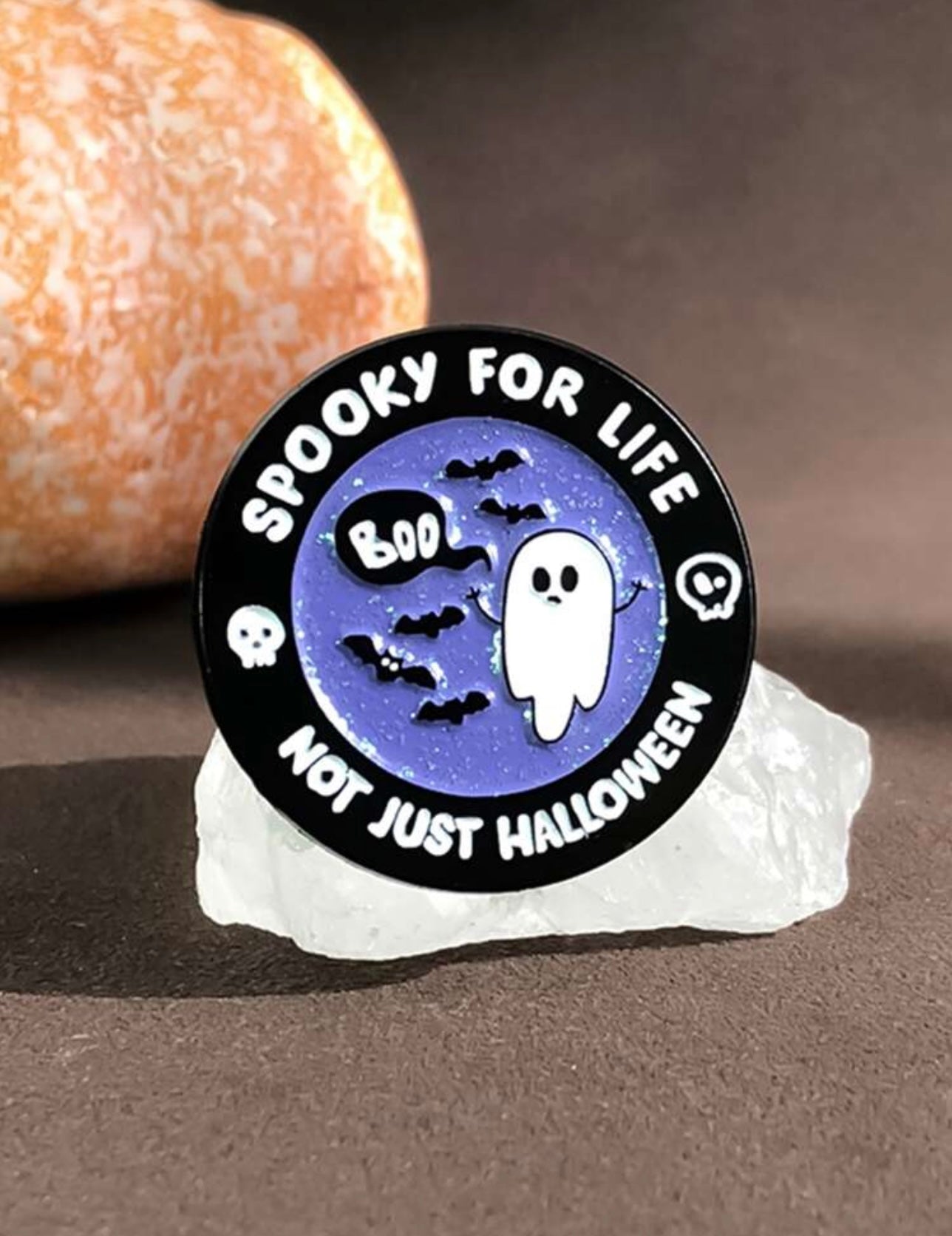 Spooky for life pin