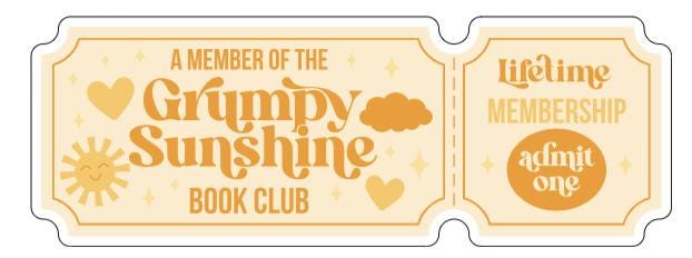 Book Club Ticket Stickers