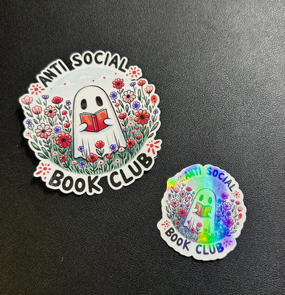 Ghost Anti-Social Book Club Sticker